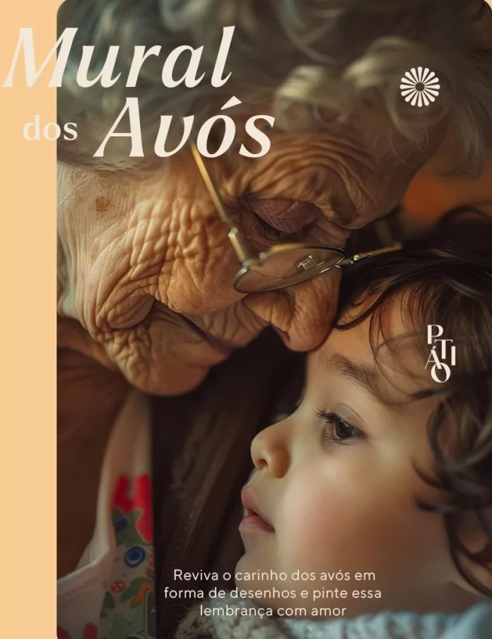 Exposição de desenhos no Pátio Shopping em homenagem ao Dia dos Avós