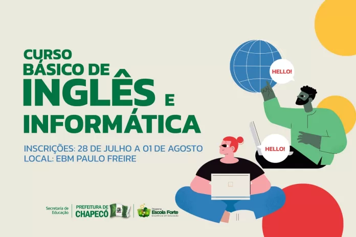 Matrículas abertas na EBM Paulo Freire para cursos gratuitos de Inglês e Informática no 2º semestre de 2025 em Chapecó