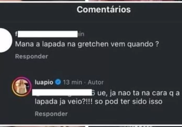 Luana Piovani ironiza Gretchen