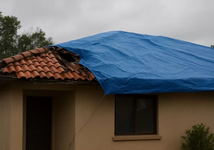 parede desaba sobre casa em Chapecó