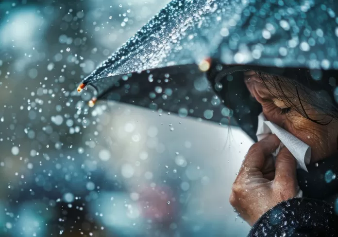 tempestade e queda de temperatura em Santa Catarina