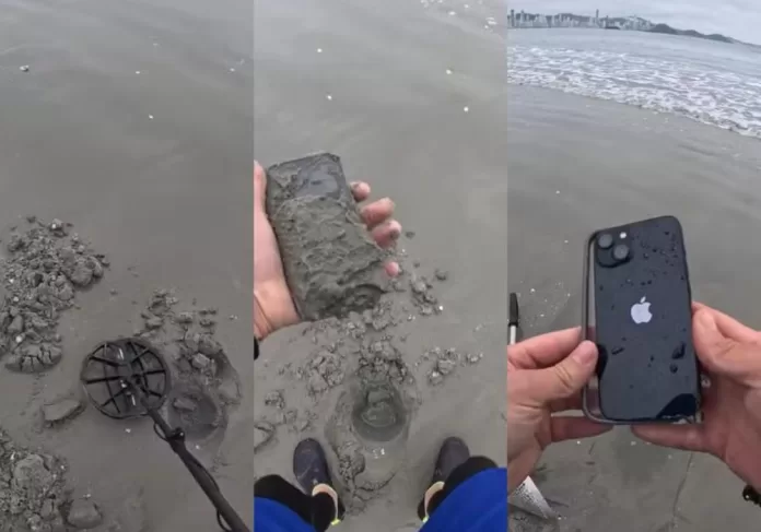 jovem encontra iPhone em praia de Balneário Camboriú