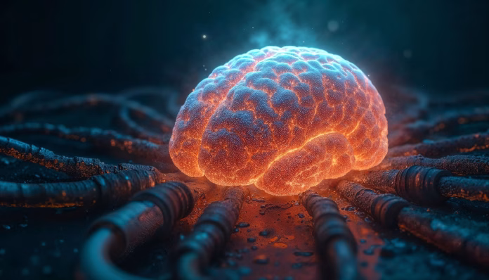Ilustração sobre Alzheimer e reprogramação da microglia em pesquisa com camundongos
