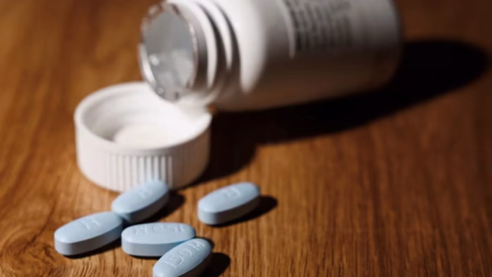 Frasco de remédio para câncer de pâncreas aprovado pelo FDA nos Estados Unidos